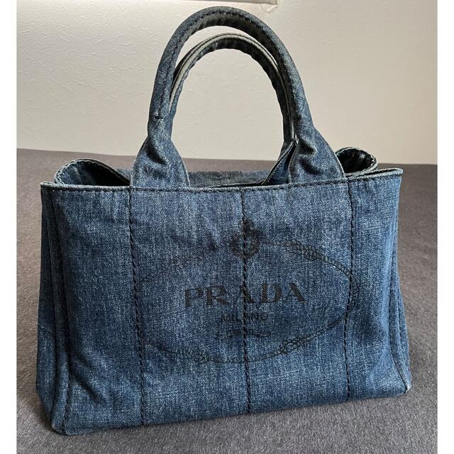 PRADA プラダ カナパ トートバッグ デニム M - トートバッグ