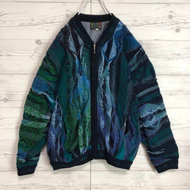 COOGI(クージー)の【幻の1点モノ】coogi クージー 立体 編込み 3Dニット 即完売モデル メンズのジャケット/アウター(ブルゾン)の商品写真