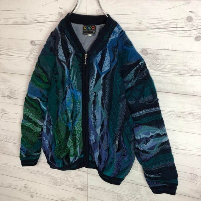 COOGI(クージー)の【幻の1点モノ】coogi クージー 立体 編込み 3Dニット 即完売モデル メンズのジャケット/アウター(ブルゾン)の商品写真