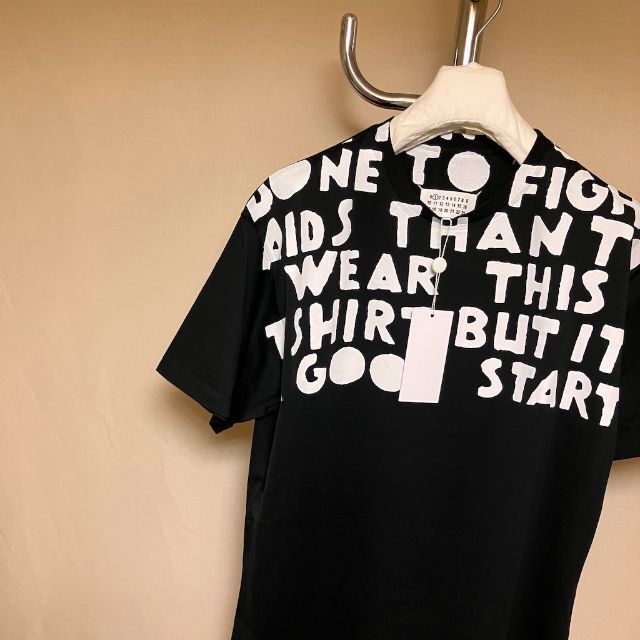 新品 M マルジェラ 21AW エイズ Tシャツ カットソー 黒白 3670 | tspea.org