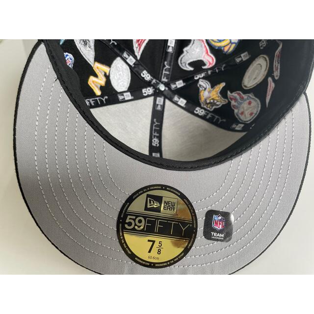 ⭐️NEWERA⭐️完売品NFL全チームロゴ刺繍マルチロゴ総柄黒100周年記念 4