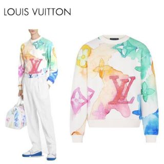 ルイヴィトン(LOUIS VUITTON)の国内正規品　ルイヴィトン21SS ウォーターカラーモノグラム トレーナー(スウェット)