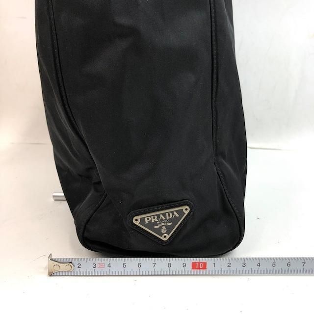 PRADA プラダ ナイロン ロゴプレート トートバッグ ブラック ブランド