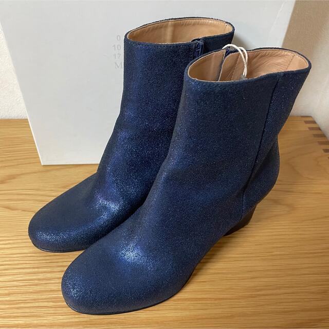 MAISON MARGIELA ブーツ　ヒール　新品未使用品　ネイビー　23.5