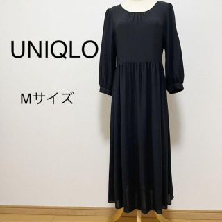 ユニクロ(UNIQLO)のユニクロ　レーヨンジョーゼットフレアワンピース(ロングワンピース/マキシワンピース)