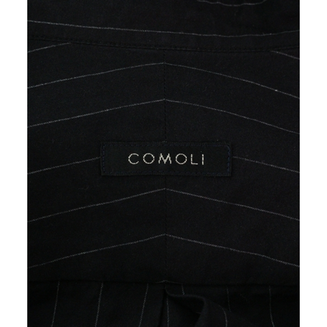 COMOLI(コモリ)のCOMOLI コモリ カジュアルシャツ 1(S位) 黒x白(ストライプ) 【古着】【中古】 メンズのトップス(シャツ)の商品写真