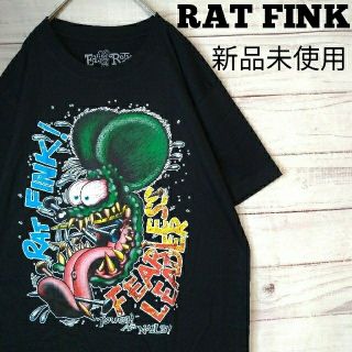 【新品未使用】 ラットフィンク でかプリント Tシャツ　ブラック(Tシャツ/カットソー(半袖/袖なし))