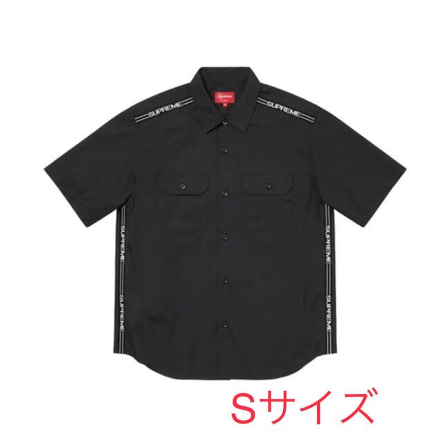 Supreme Logo Rib S/S Work Shirts "Black"