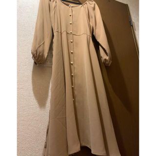 マジェスティックレゴン(MAJESTIC LEGON)の【美品！】ブラウンワンピース(ロングワンピース/マキシワンピース)