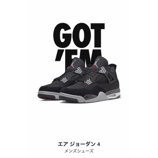 ナイキ(NIKE)のNIKE エアジョーダン4 Black And Light Steel 28cm(スニーカー)