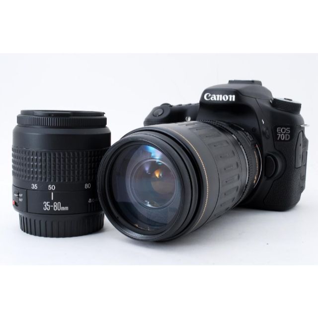直販在庫Canon - canon EOS 70D ダブルズームレンズ セットの通販 by ...