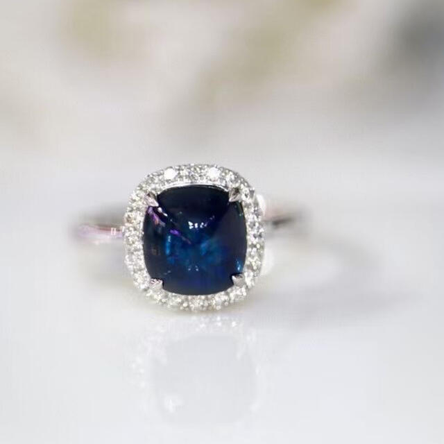 今季ブランド 天然 ロイヤルブルーサファイア ダイヤ リング2.65ct k18