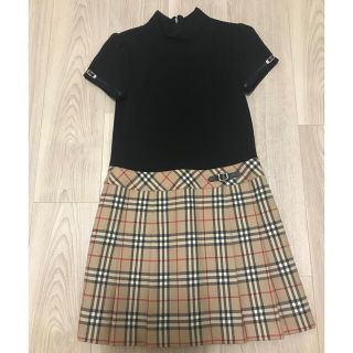 バーバリー(BURBERRY)の♪美品♪ 三陽商会 バーバリー チェックワンピース 130 (クリーニング済み）(ワンピース)