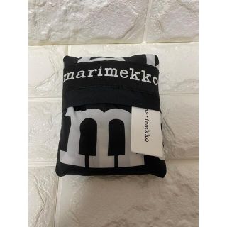 マリメッコ(marimekko)のマリメッコ　エコバッグ　マリロゴ　ブラック(エコバッグ)