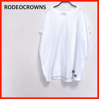 ロデオクラウンズ(RODEO CROWNS)のRODEOCROWNS/ロデオクラウンズ　ホワイトシャツ　ブランドロゴ　トップス(Tシャツ(半袖/袖なし))