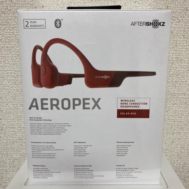 Shokz AEROPEX  骨伝導 ワイヤレス イヤホン　Solar RED