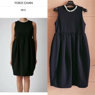 バーニーズニューヨーク(BARNEYS NEW YORK)のご専用YOKO CHANパールコクーンワンピース♪36(ひざ丈ワンピース)