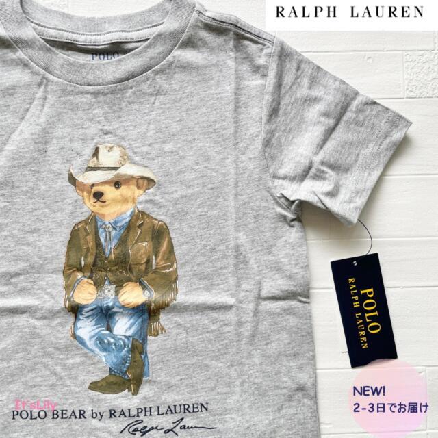 Ralph Lauren(ラルフローレン)の4t110cm ラルフローレン　新作　グレー　ベア 兄弟コーデ キッズ/ベビー/マタニティのキッズ服男の子用(90cm~)(Tシャツ/カットソー)の商品写真