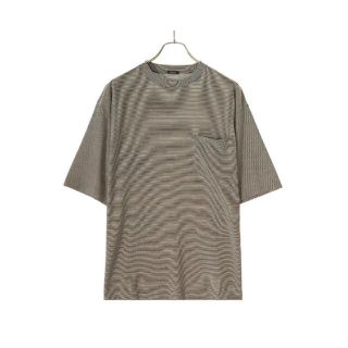 コモリ(COMOLI)のcomoli 22ss ウール天竺 Tシャツ ボーダー(Tシャツ/カットソー(半袖/袖なし))