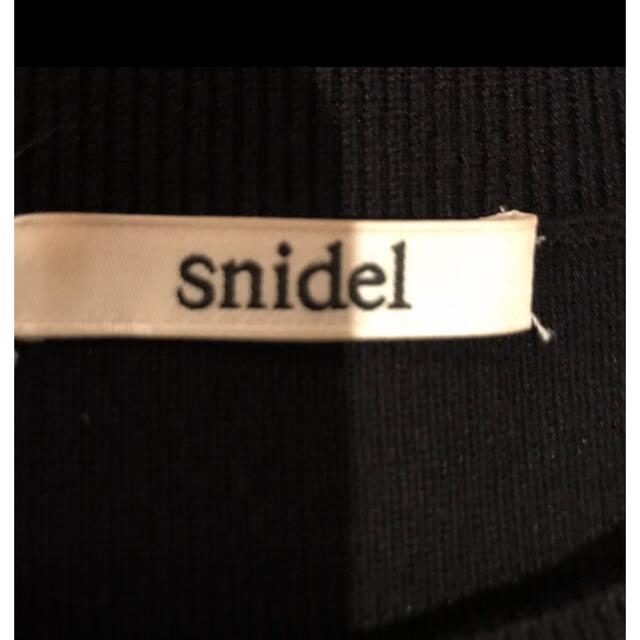 SNIDEL(スナイデル)のスナイデル・ニット・ワンピース・ニットワンピース・黒・S-M・新品 レディースのワンピース(ミニワンピース)の商品写真