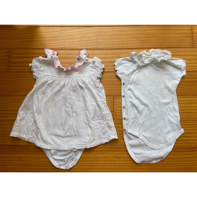 PETIT BATEAU(プチバトー)のプチバトー　ロンパース ２枚セット キッズ/ベビー/マタニティのベビー服(~85cm)(ロンパース)の商品写真