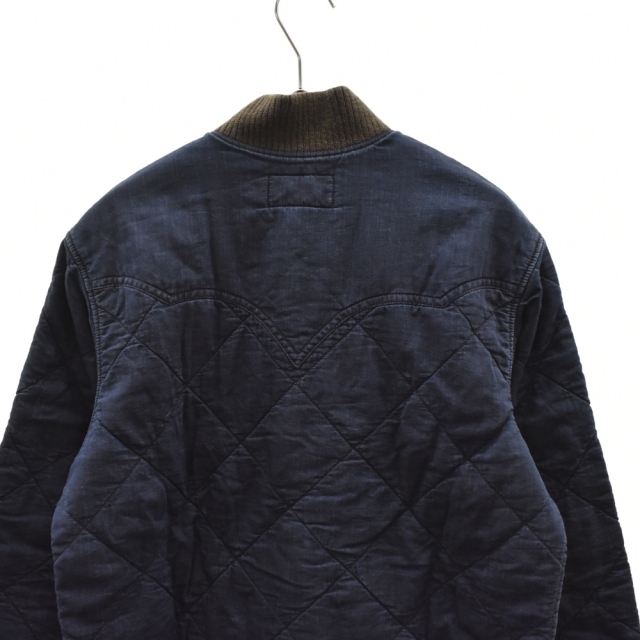 RRL(ダブルアールエル)のRRL ダブルアールエル Quilted Cotton-Blend Jacket キルティングランチャージャケット インディゴ メンズのジャケット/アウター(フライトジャケット)の商品写真