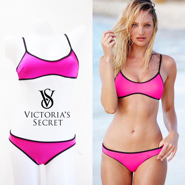 Victoria's Secret(ヴィクトリアズシークレット)の【最新水着】Victoria's Secret 大人気ビキニ上下セット ピンク レディースの水着/浴衣(水着)の商品写真