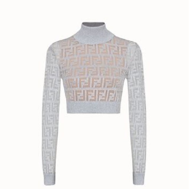 在庫あり/即出荷可】 FENDI シルバー トップス ニット ニット/セーター