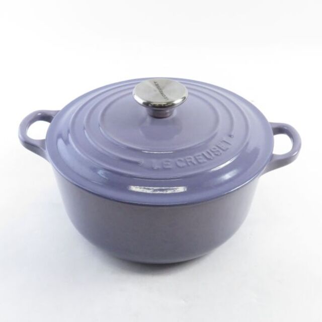 LE CREUSET - ルクルーゼ ココットロンド 両手鍋 1点 パープル系 LE CREUSET - ルクルーゼ ココットロンド 両手鍋 1点 パープル系