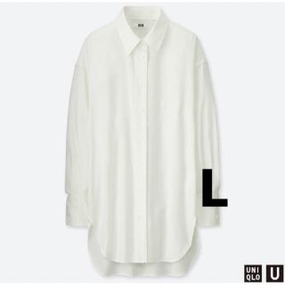 ユニクロ(UNIQLO)の＜値下げ交渉OK＞UNIQLO U ユニクロユー 2019ss ビッグシャツ　L(シャツ/ブラウス(長袖/七分))