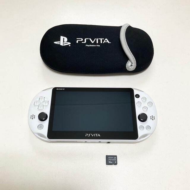 PS Vita 2000 / グレイシャー ホワイト【16GB 付き】ゲームソフト/ゲーム機本体