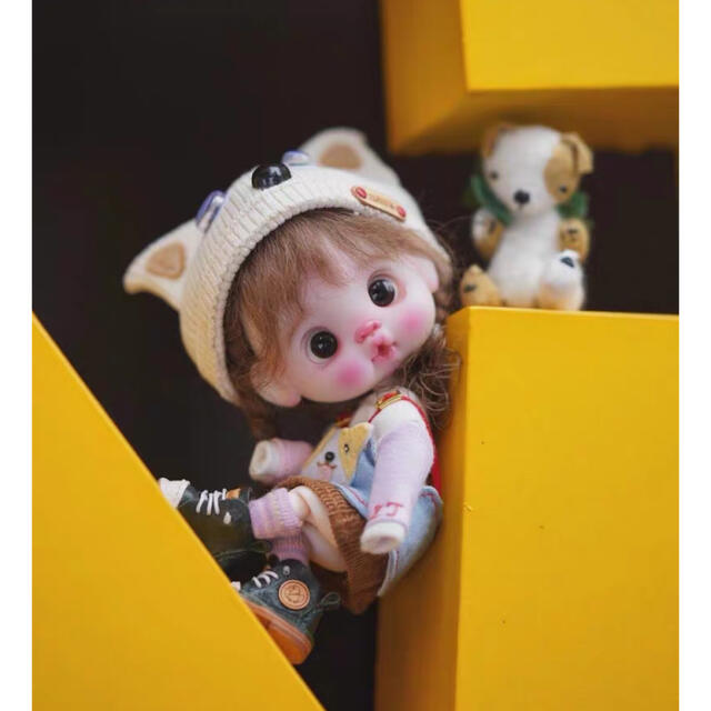 オビツ11ドールアウトフィット　わんちゃんお洋服　Ob11ドール服 ハンドメイドのぬいぐるみ/人形(人形)の商品写真