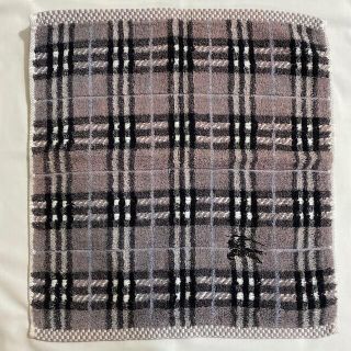 バーバリー(BURBERRY)のBurberrys ハンドタオル　グレーチェック　中古品　#2203(タオル/バス用品)