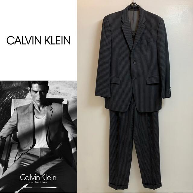 最新 Calvin Klein ストライプセットアップ CANADA製 VINTAGE Klein Calvin - セットアップ