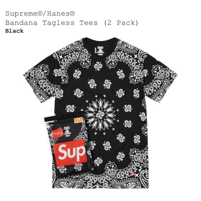 Supreme(シュプリーム)のSupreme Hanes Bandana Tagless Tees 2pack メンズのトップス(Tシャツ/カットソー(半袖/袖なし))の商品写真