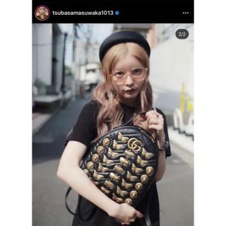 入手困難!) Gucci グッチ バックパック リュック レザー 虫 ミケーレ