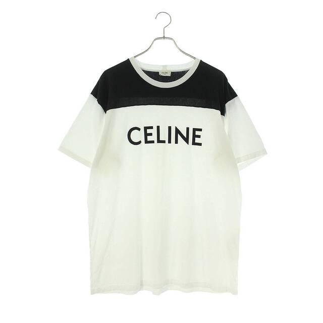 返品不可】 celine L メンズ バイカラーロゴTシャツ 2X839501F