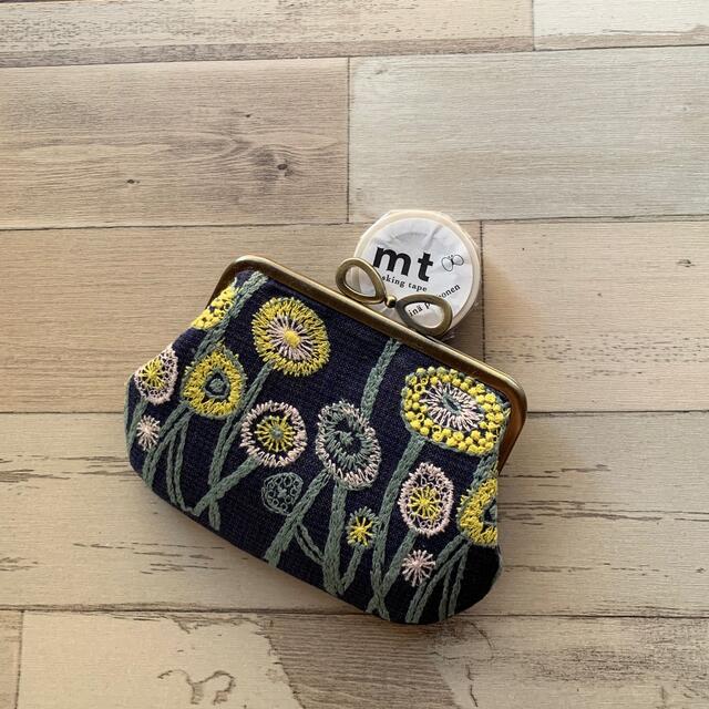 ハンドメイド がま口長財布 ミナペルホネン tori-to-hana ハンドメイド がま口長財布 ミナペルホネン tori-to-hana