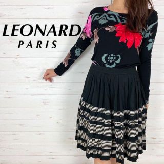 レオナール(LEONARD)のLEONARD PARIS レオナール 花柄 ダマスク柄 レーヨン カットソー(Tシャツ(長袖/七分))