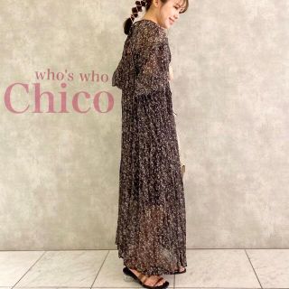 フーズフーチコ(who's who Chico)の新品タグ♡¥7590【Chico】小花柄シアーワッシャーワンピース(ロングワンピース/マキシワンピース)