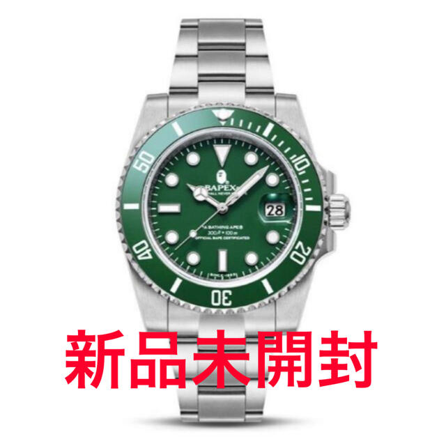 A BATHING APE(アベイシングエイプ)のBAPEX TYPE 1 GREEN BAPE A BATHING APE 新品 メンズの時計(腕時計(アナログ))の商品写真