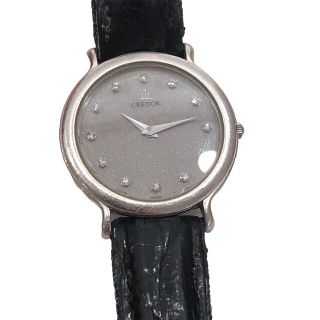 売れ筋新商品 SEIKO セイコー クレドール Pt900 プラチナ 12Pダイヤ QZ