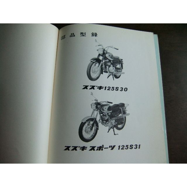 バイクスズキ　125S30・125S31　パーツリスト