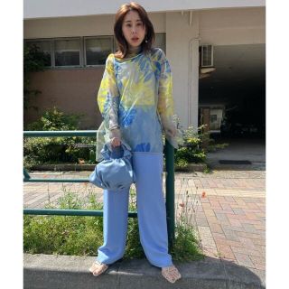 アメリヴィンテージ(Ameri VINTAGE)の完売品✨‼️❤️AMERI❤️MEDI ROLLER ART SHEER TOP(シャツ/ブラウス(長袖/七分))