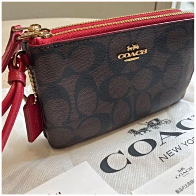 美品⭐️COACH コーチ ダブルジップ財布 携帯ウォレット - 財布