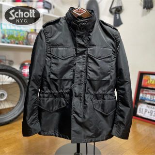 ダウンベスト付属☆Schott ショット ナイロンジャケット ブラック/38