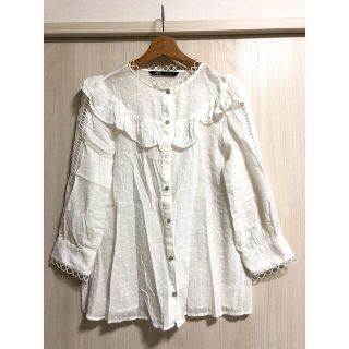 ザラ(ZARA)のシェルボタン ♪ レース ブラウス(シャツ/ブラウス(長袖/七分))