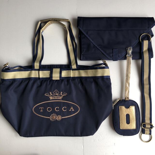 美品】TOCCA マザーズバッグ ボストンバッグ(ネイビー) | gellonautos.cl