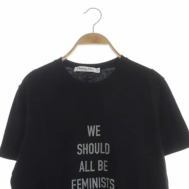 クリスチャンディオール Tシャツ カットソー ロゴ 半袖 L 黒 ブラック