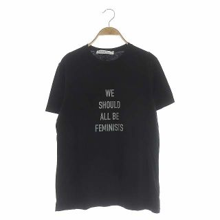 クリスチャンディオール(Christian Dior)のクリスチャンディオール Tシャツ カットソー ロゴ 半袖 L 黒 ブラック(カットソー(半袖/袖なし))